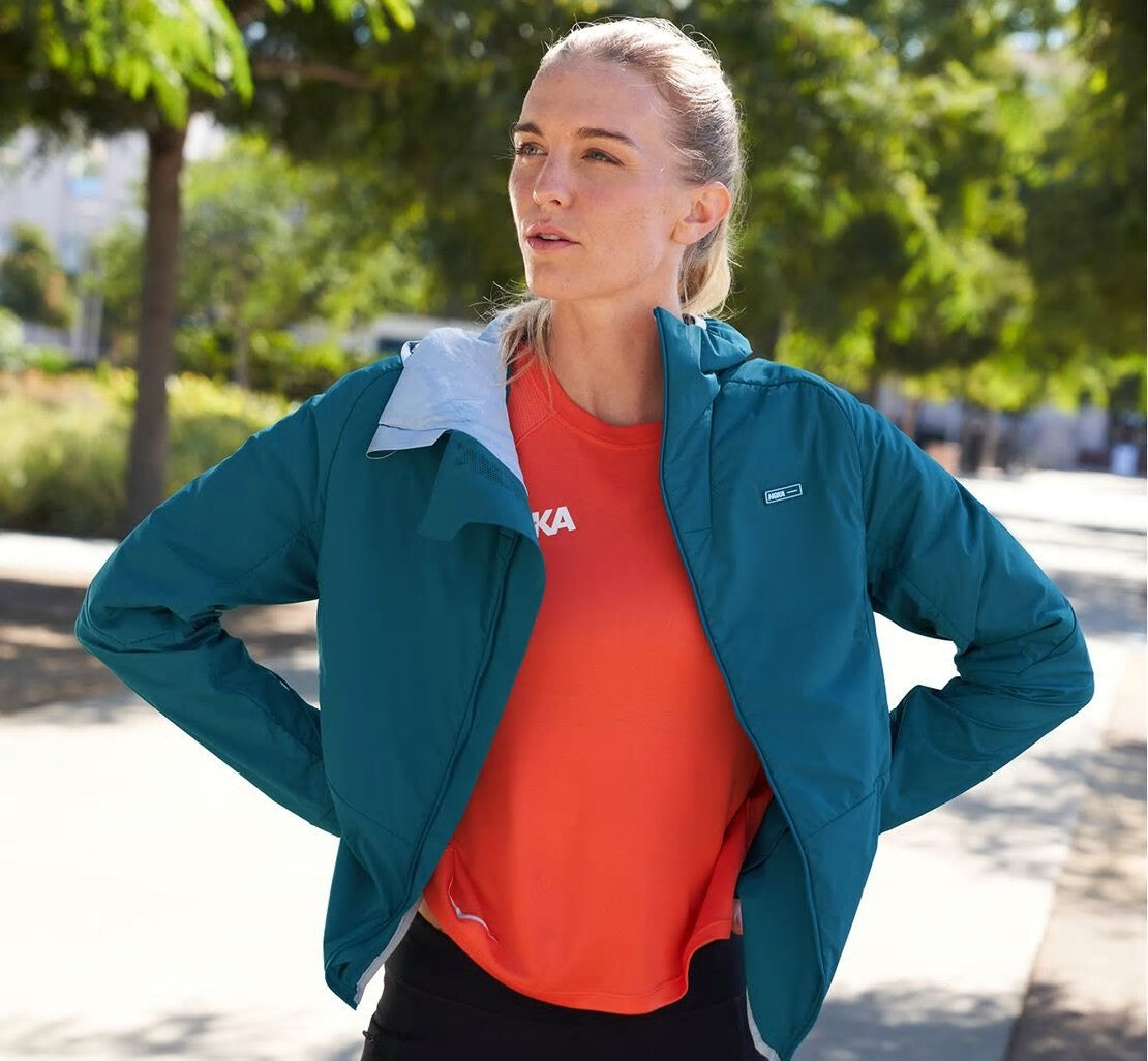 HOKA|Women's Hybrid Run Jacket Moroccan Blue