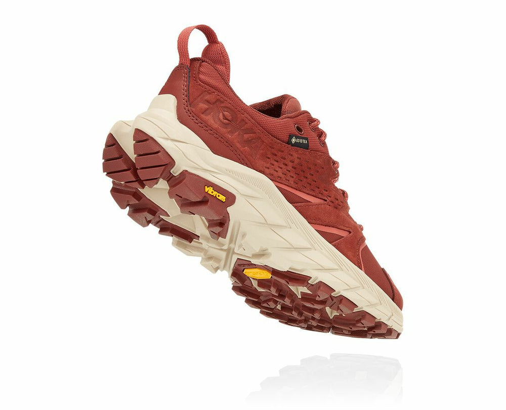 HOKA|Women's Anacapa Low GORE-TEX Cherry Mahogany / Hot Sauce