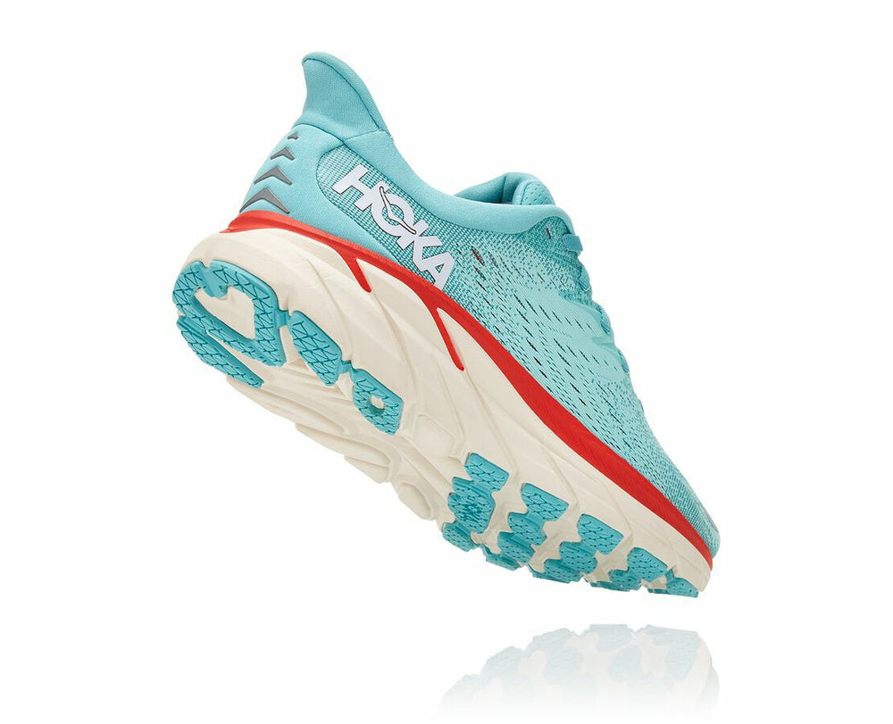 HOKA|Women's Clifton 8 Aquarelle / Eggshell Blue