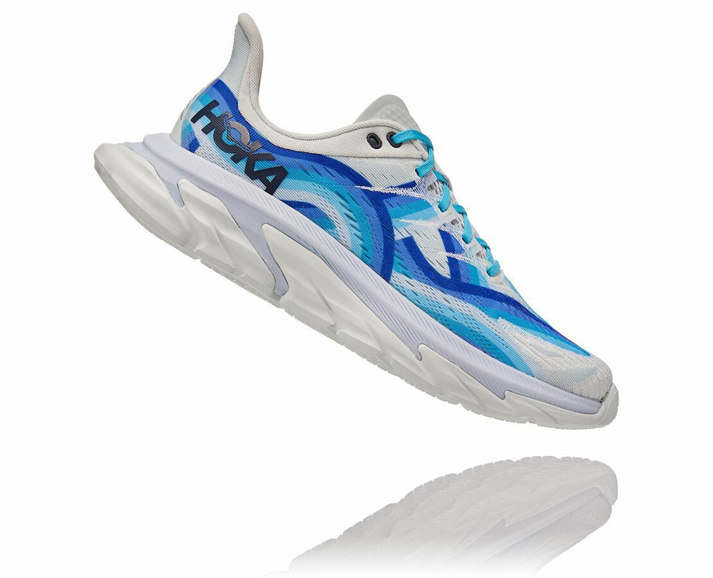 HOKA|All Gender Clifton Edge Geometric Dazzling Blue / Blue Flower