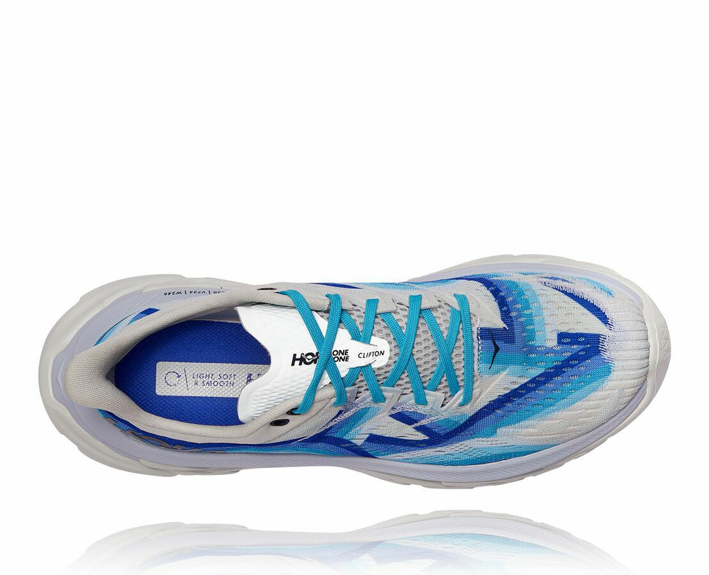 HOKA|All Gender Clifton Edge Geometric Dazzling Blue / Blue Flower